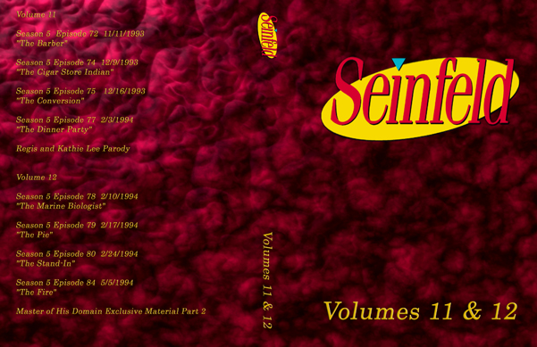 Seinfeld DVD Volume 11 and 12